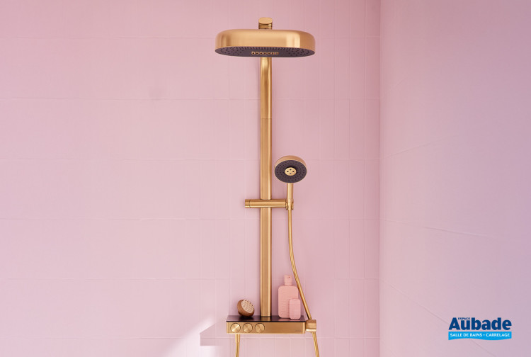 Colonne de douche thermostatique Grands Boulevards Laiton brossé de Jacob Delafon