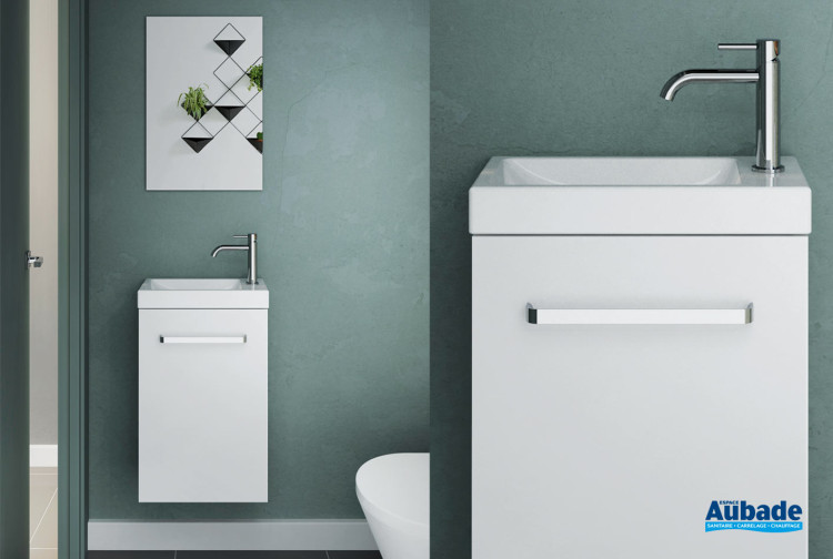 Lave mains Tic Tac 2 de Décotec Blanc Mat