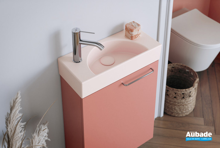 Lave-mains Odéon Rive Gauche Compact Rose pâle satiné de Jacob Delafon
