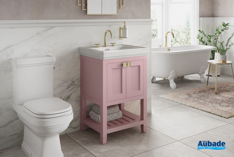 Meuble de salle de bain Riviera de Burlington Rose mat