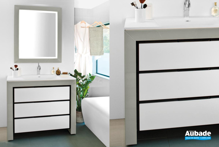 Meuble Vendôme par Decotec en coloris Blanc et Grège