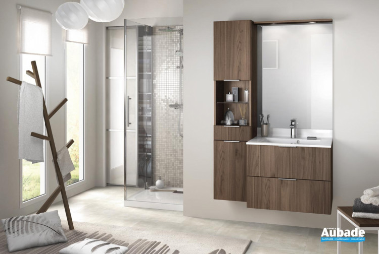 meuble salle de bain delpha delphy evolution70 alba noyer brun