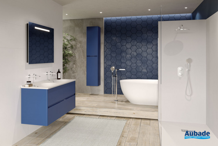 Meuble salle de bain Elyps couleur marine de Ambiance Bain