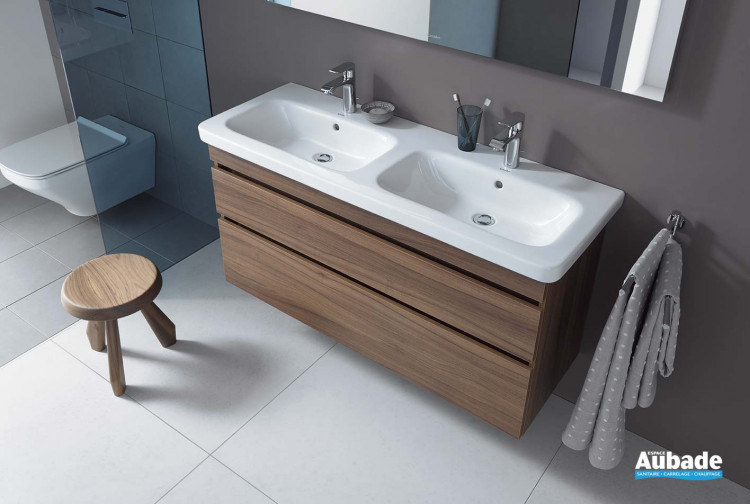 meuble salle de bains duravit durastyle decor noyer