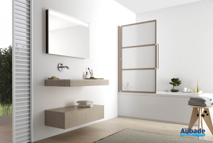 Pare-baignoire Gamme Japandi de chez Atelier du Bain