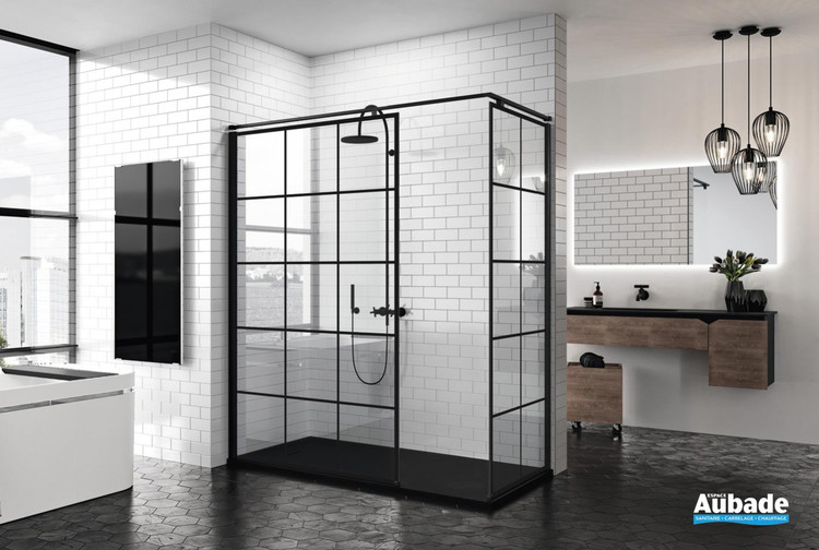 paroi de douche novellini kuadra h black