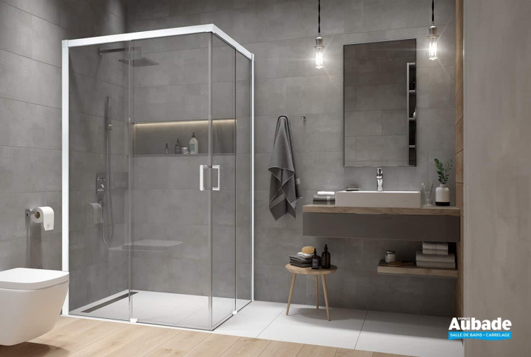 Paroi de douche Arty accès d'angle de Leda