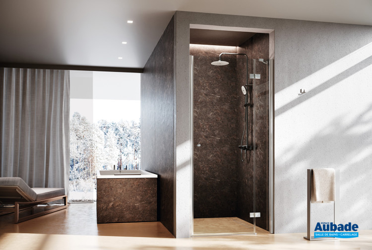 Paroi de douche NH 1B Novellini en coloris Silver