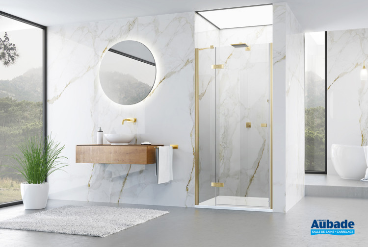Paroi de douche pivotante Alina Gold de Roth
