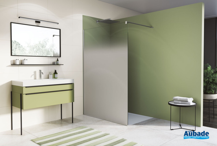 Paroi de douche walk-in sérigraphié Brume par Ronal