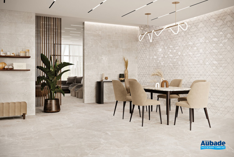 Collection Breccia par Pavigrés en coloris Gold et décor Geo Gold