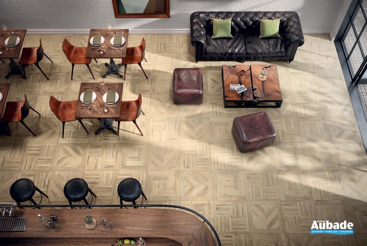 Collection Parquet par Pavigres en coloris Pine Shell, Pine Squares, Pine Cross et Pine Chevron