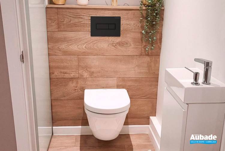 Plaque de commande Derby Style, modèle Square de Vigour, coloris Noir mat