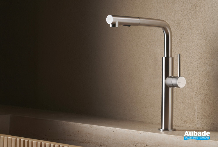 Cucina mitigeur évier avec douchette - Finition Inox 316 brossé