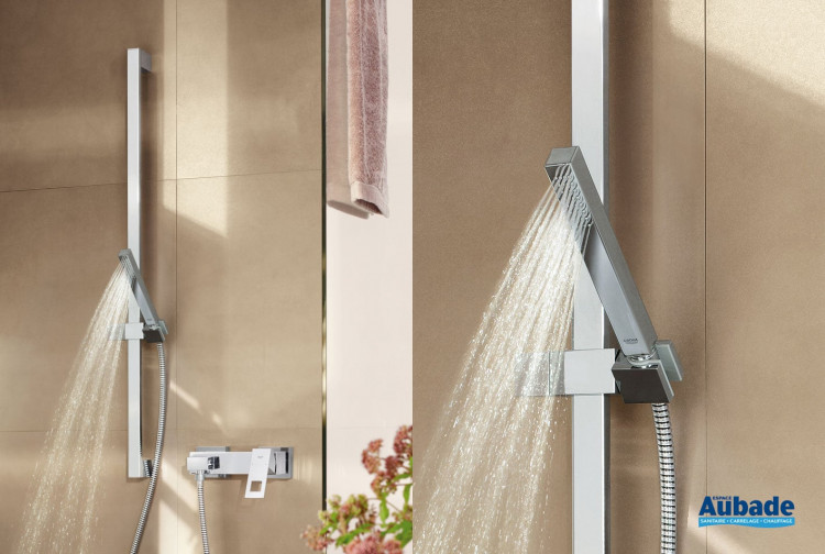 Barre de douche complète en métal Grohe Euphoria Cube +