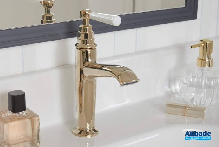 Mitigeur lavabo Cléo 1889 avec poignée levier céramique de Jacob Delafon