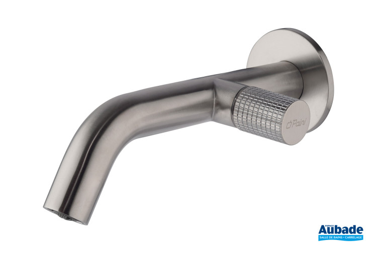 Mitigeur de lavabo mural inox brossé One Piece de Paini