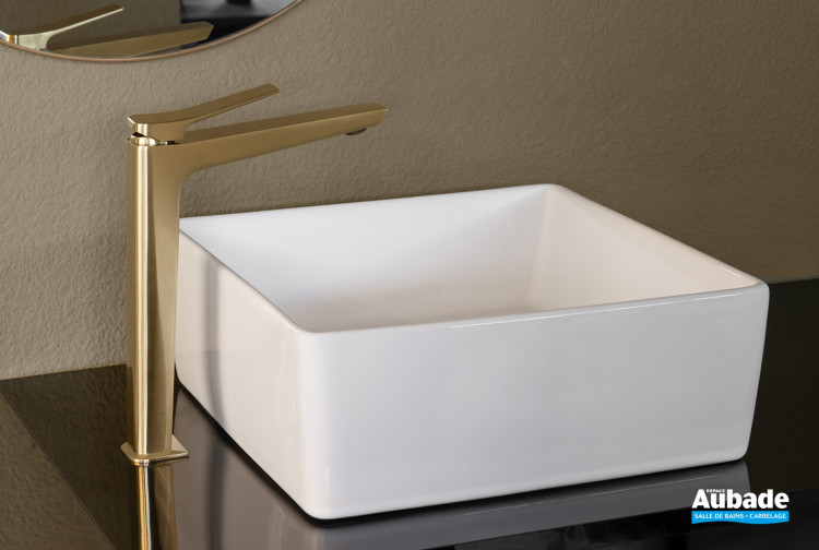 Mitigeur lavabo haut Prisma finition PVD Or brossé de ramonsoler