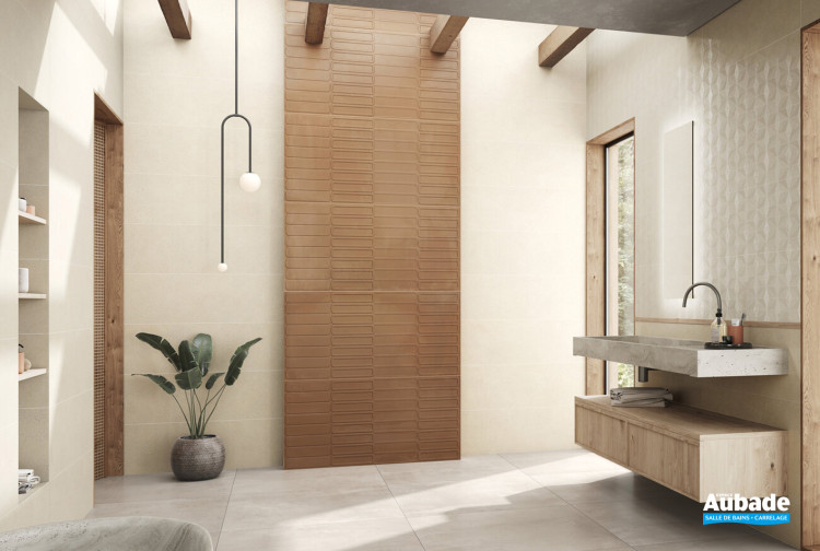Collection Watery par Tau Ceramica en coloris Tan et décor Cotto