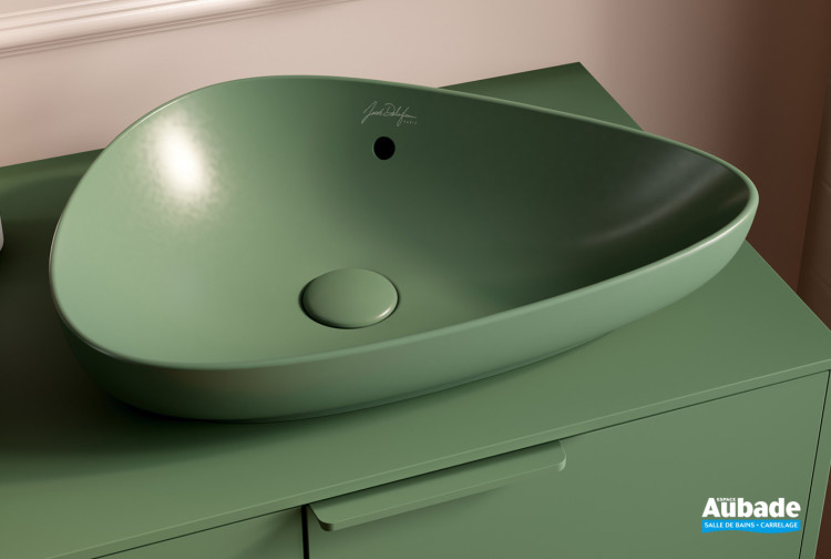 Vasque Nouvelle Vague de Jacob Delafon, finition Kaki satinée