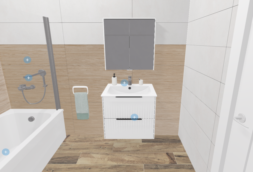 Meuble de salle de bains Addict de Burgbad, coloris blanc mat en L 60 cm