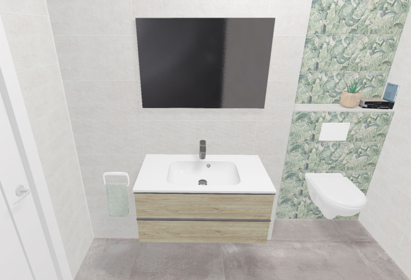 Meuble Flore salle de bain petite moderne et design