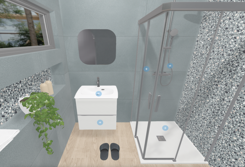 Meuble de salle de bains Essentiel 60cm de Delpha, coloris blanc brillant