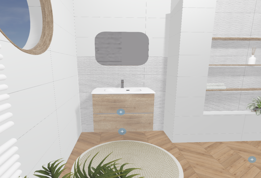Meuble de salle de bains Essentiel 80cm de Delpha, coloris chêne brut