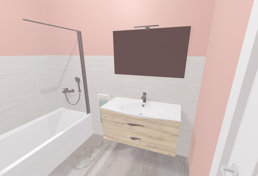 Meuble Flore salle de bain petite scandinave et bois
