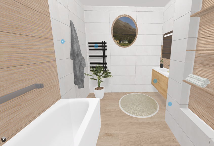 Meuble de salle de bains Gamme xs de Sanijura, coloris chêne Arlington