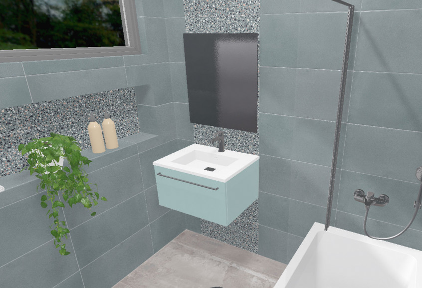 Impact II petite baignoire terrazzo