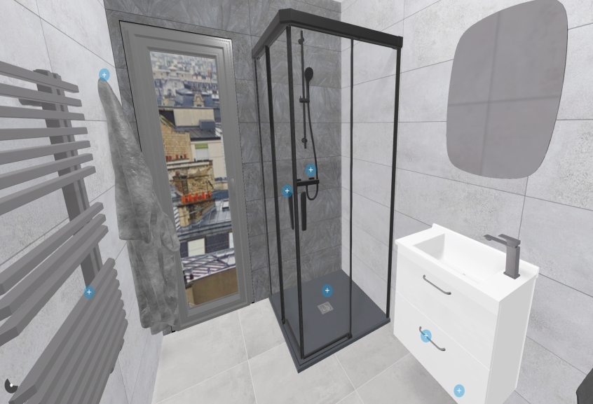 Meuble de salle de bains Linéa de Ambiance bain, coloris blanc mat