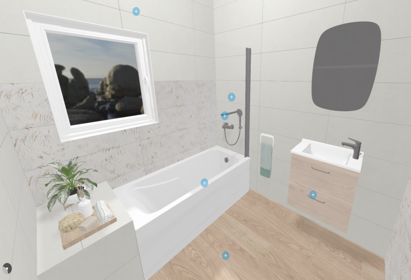 Meuble de salle de bains Linéa de Ambiance bain, coloris oslo