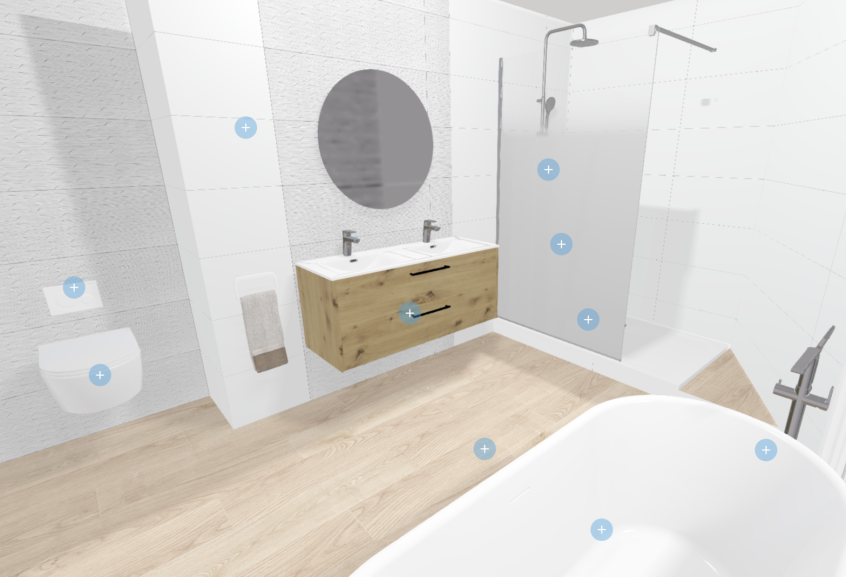 Meuble de salle de bains Sarah de Cedam, coloris chêne artisan