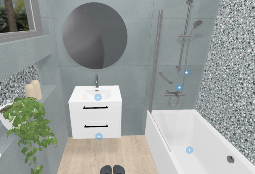 Meuble de salle de bains Sarah de Cedam, coloris blanc premium mat