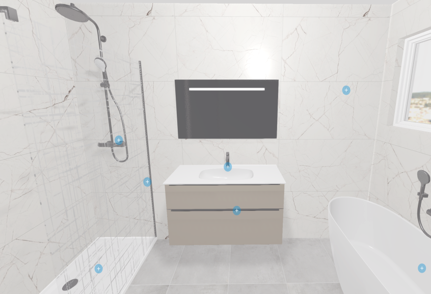 Meuble de salle de bains Style II de Burgbad, coloris gris tourterelle