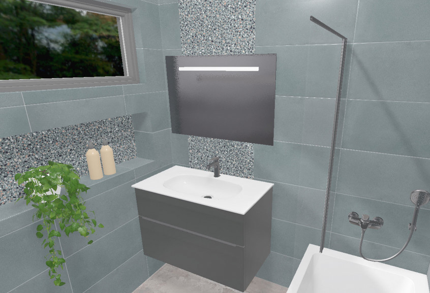 Style II petite baignoire terrazzo