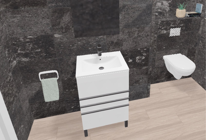 Trio petite baignoire moderne design