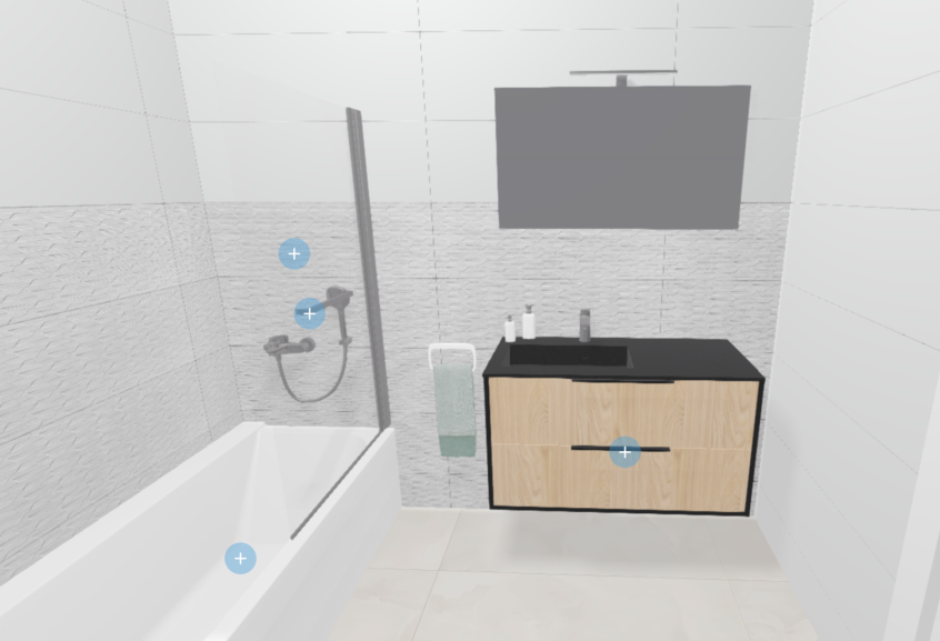 Meuble de salle de bains Ultra cadra de Delpha, largeur 100 cm et coloris chêne du désert