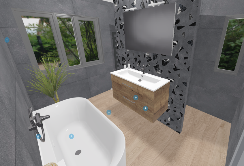 Meuble de salle de bains Vita d'ambiance bain, coloris nebraska