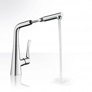 Mitigeur cuisine avec bec extractible Metris Hansgrohe