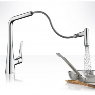 Mitigeur de cuisine avec douchette extractible Metris Hansgrohe