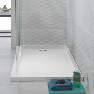 Receveur de douche extra plat 160x90, receveur 160x90 rectangulaire  ALICANTE Blanc - Salledebain Online