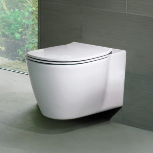 Infinity Goods Abattant WC en Bamboe Terry - Abattant WC avec Couvercle -  Fermeture