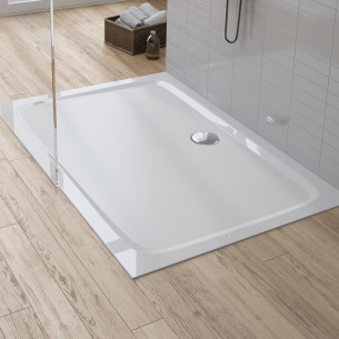 Receveur De Douche Extra Plat 120x90 noir à poser-PlaneteBain