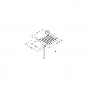 Accessoires PMR Normbau Siège de douche pieds relevables