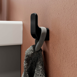 Crochet à serviette Derby Style<sup>2</sup> Noir mat de Vigour