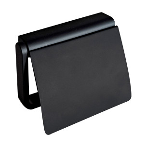 Dérouleur à papier WC avec couvercle Derby Style<sup>2</sup> Noir mat de Vigour