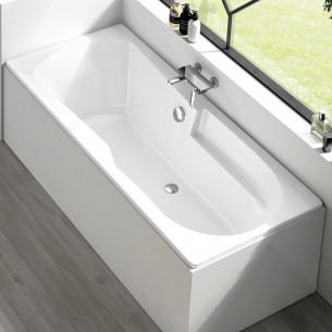 Baignoire d'angle ergonomique et moderne Ymea par Aquarine