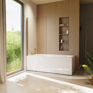 Pare-baignoire NPB3 Doré brossé de Atelier du bain